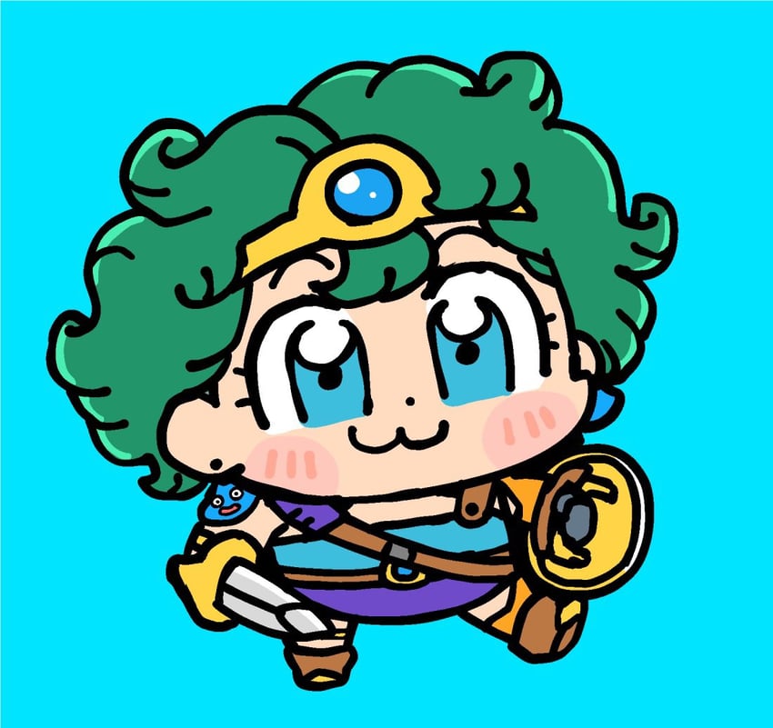 slime and heroine (dragon quest and 1 more) drawn by bkub
