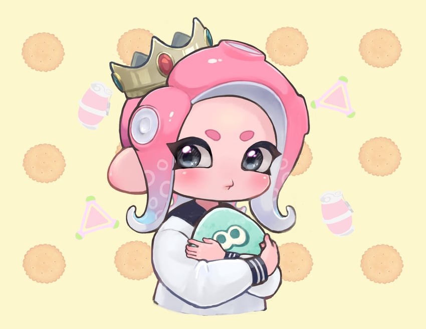 octoling player character and octoling girl (splatoon) drawn by oekakirisuke