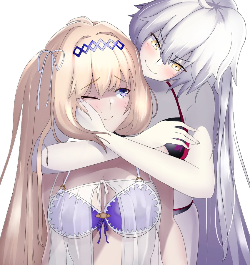 jeanne d'arc alter and jeanne d'arc (fate and 2 more) drawn by akira_shiun