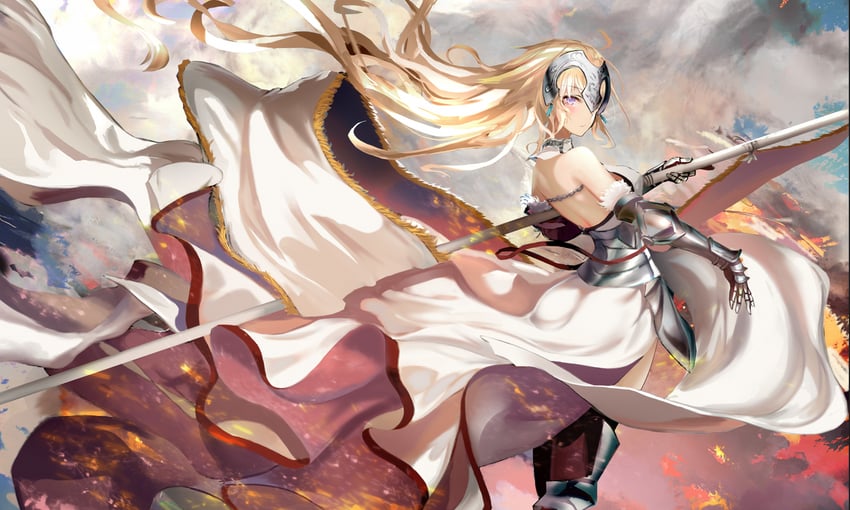 jeanne d'arc (fate and 2 more) drawn by shengkong_(prank)