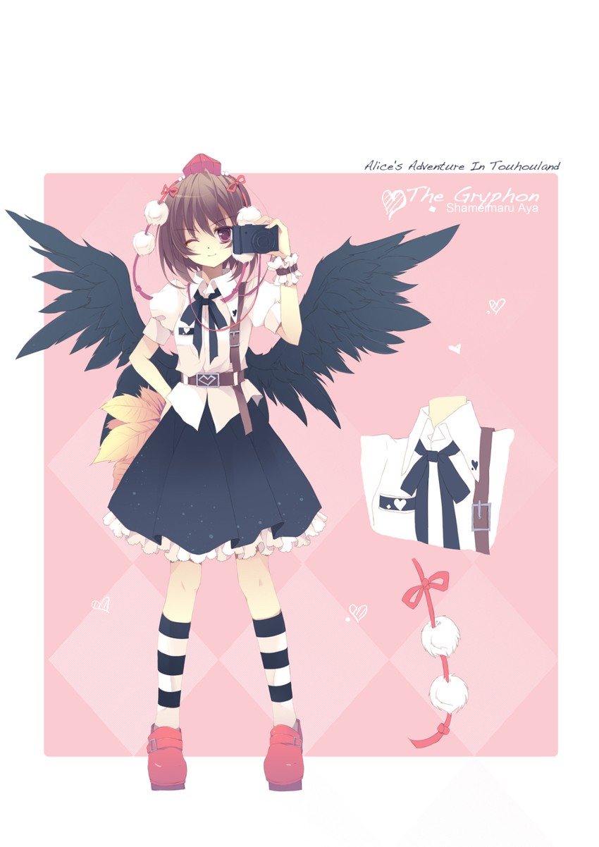 shameimaru aya (touhou and 1 more) drawn by blue_hallelujah