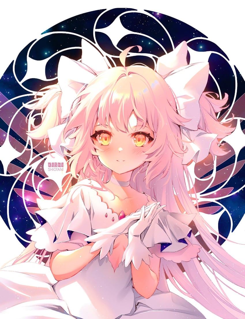 kaname madoka and ultimate madoka (mahou shoujo madoka magica) drawn by kishishiotani