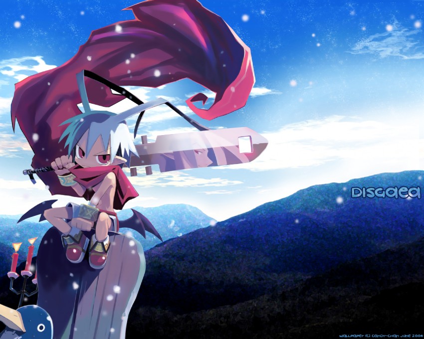 prinny, laharl, and mid-boss (disgaea and 1 more) drawn by harada_takehito