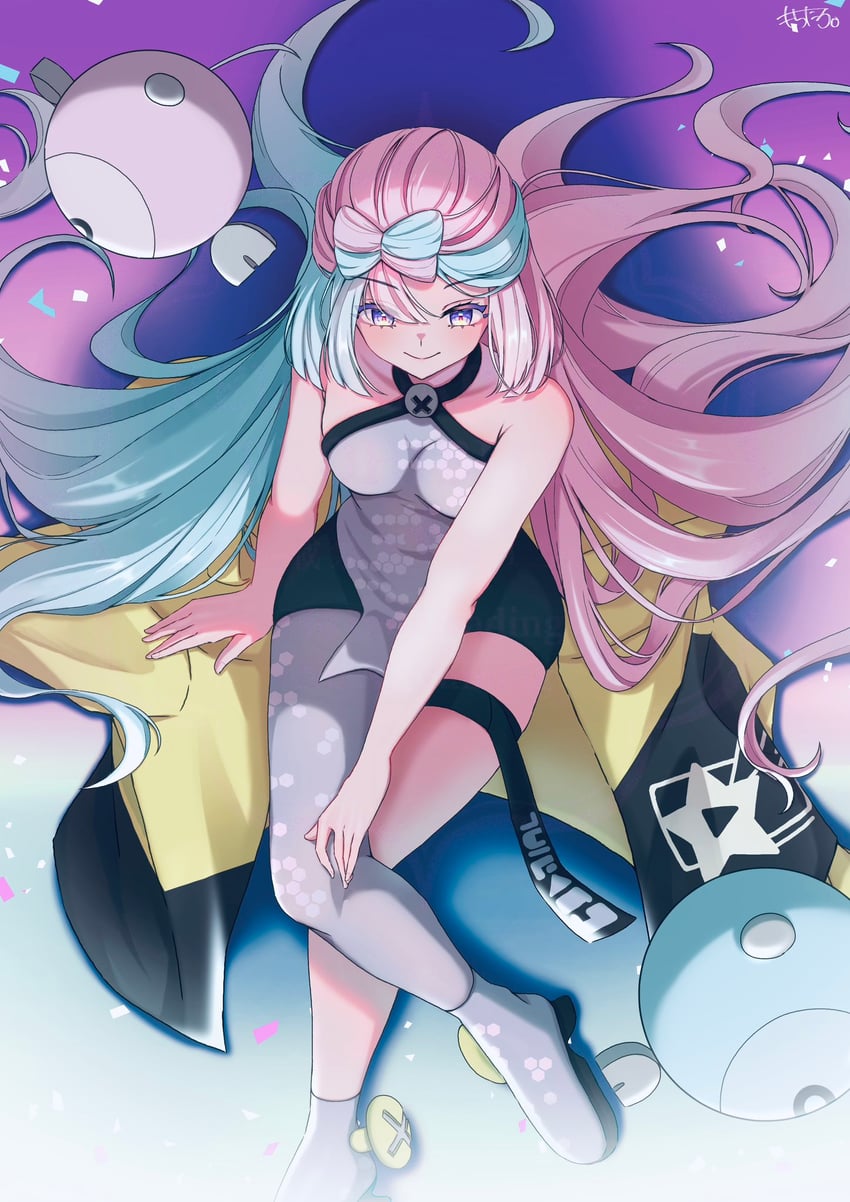 iono (pokemon and 1 more) drawn by mochitaro_(mothitaroo)