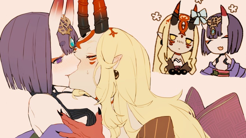 shuten douji and ibaraki douji (fate and 1 more) drawn by kibadori_rue