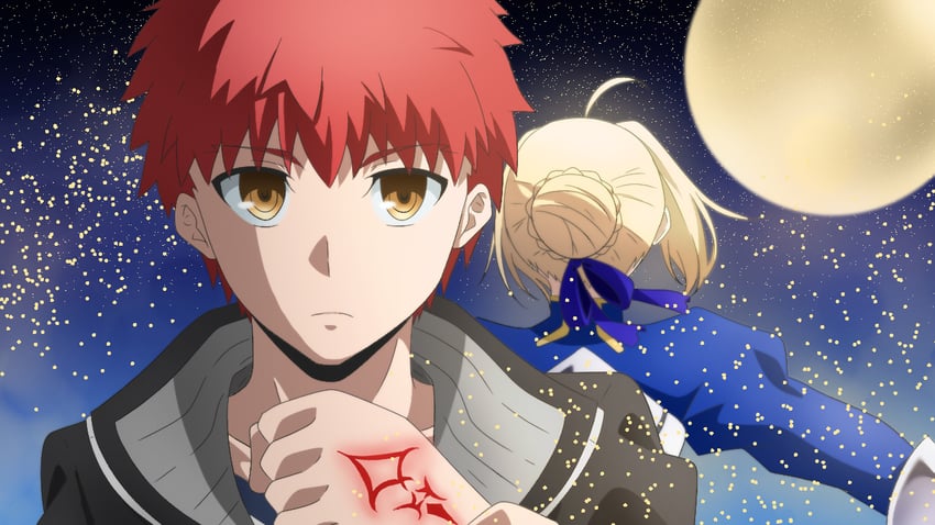 artoria pendragon, saber, and emiya shirou (fate and 1 more) drawn by user_uhxx8882