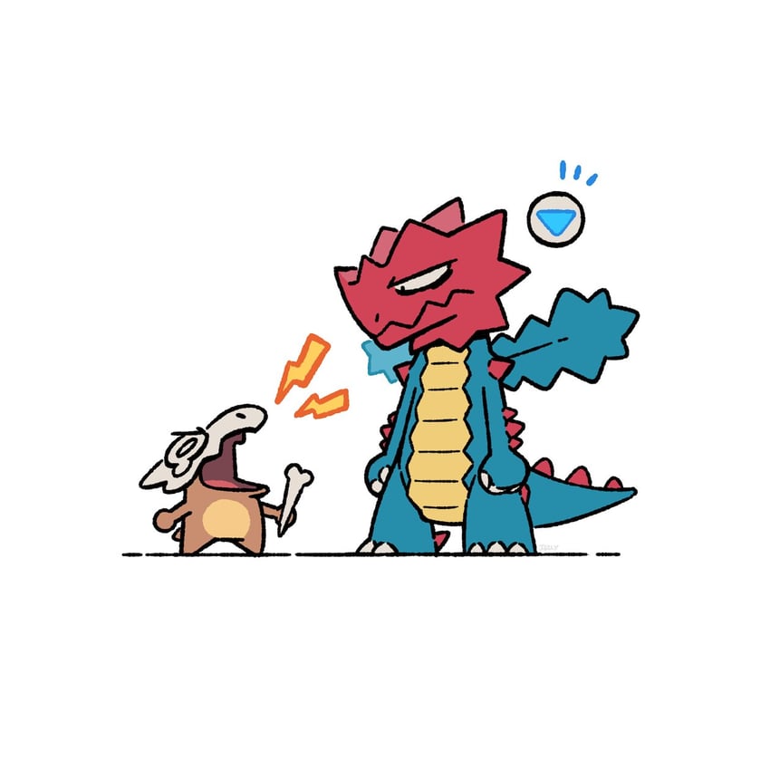 cubone and druddigon (pokemon and 2 more) drawn by plainwhite