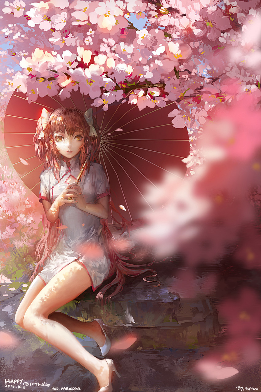 kaname madoka and ultimate madoka (mahou shoujo madoka magica) drawn by blackrabbitsoul