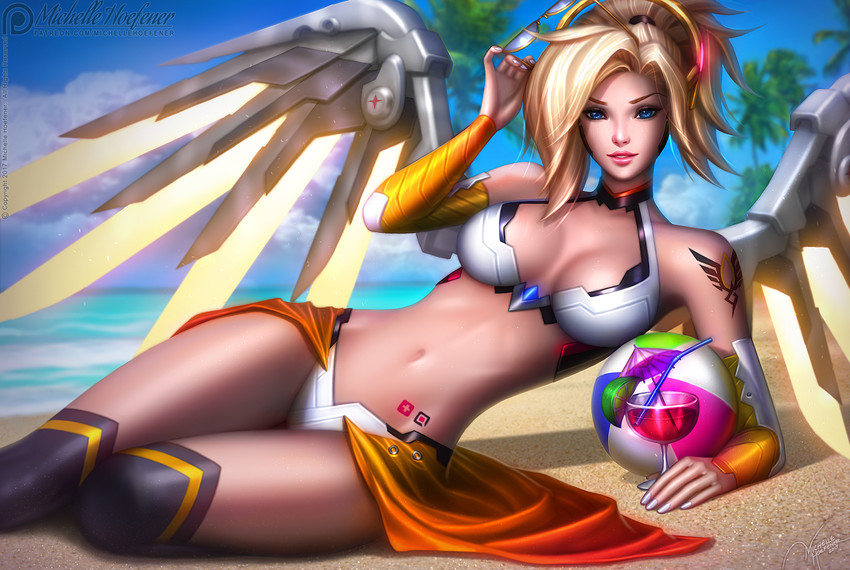 mercy (overwatch and 1 more) drawn by michelle_hoefener