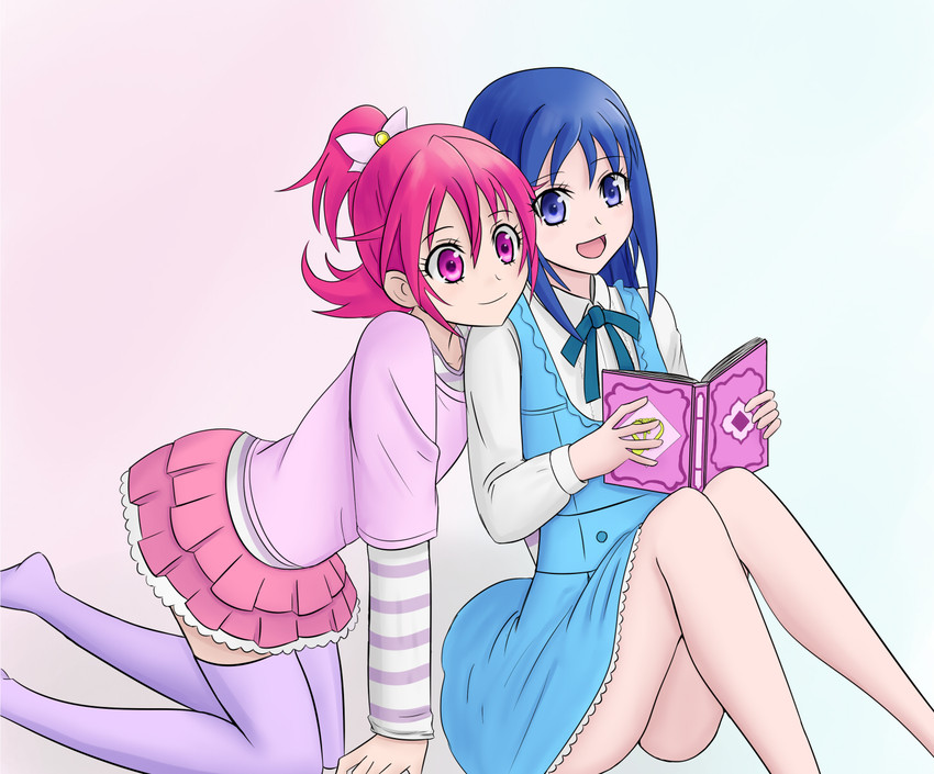 hishikawa rikka and aida mana (precure and 1 more) drawn by yukikan