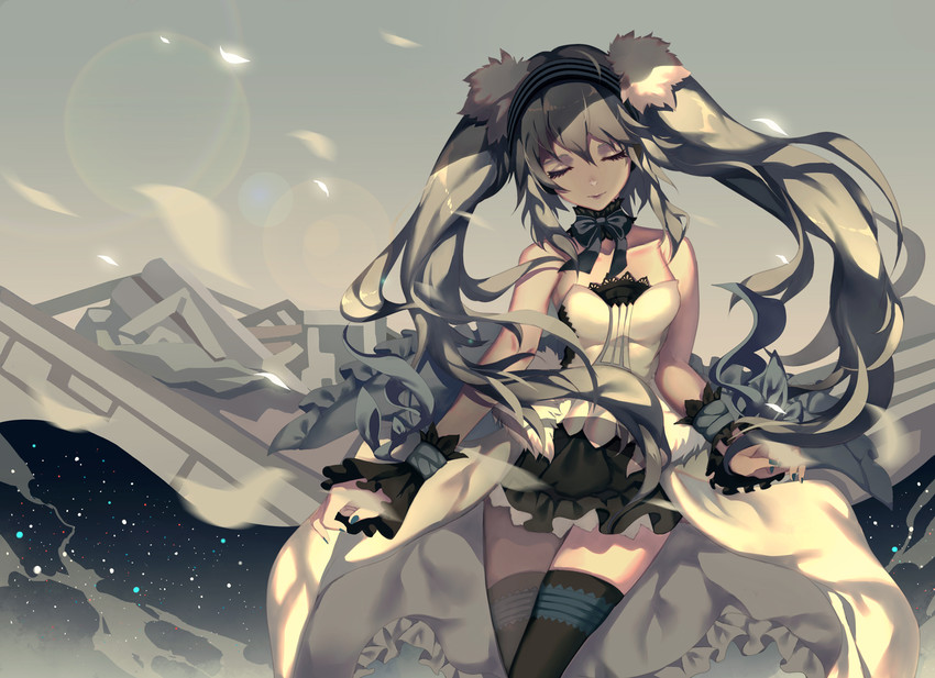 hatsune miku (vocaloid and 2 more) drawn by rhea_(0u0)