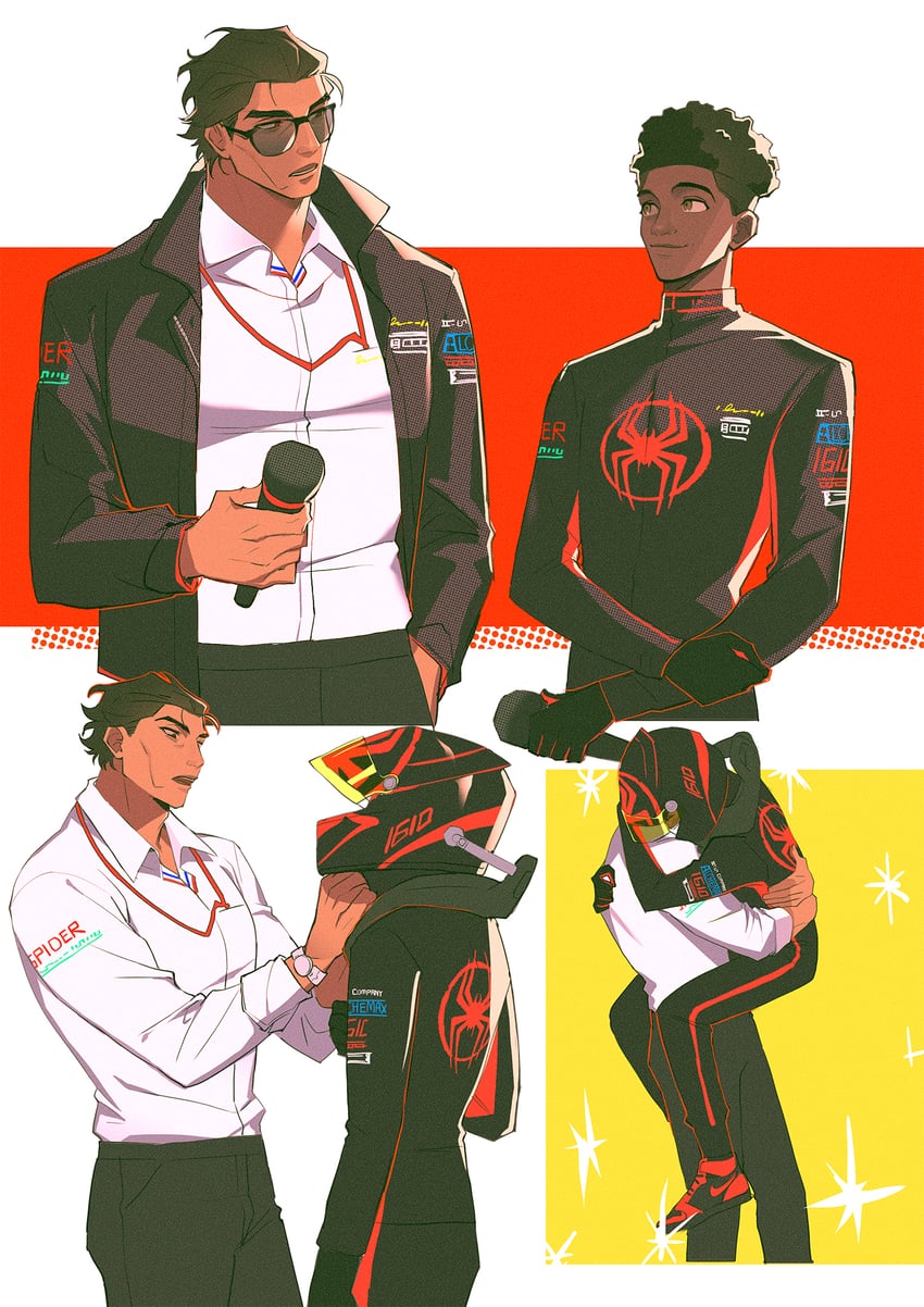 miguel o'hara and miles morales (marvel and 3 more) drawn by oz_174