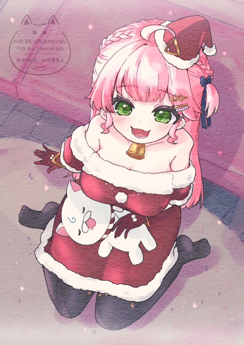 sakura miko and 35p (hololive) drawn by amari_(ama_shiiiiiiba)
