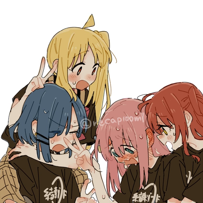 gotoh hitori, kita ikuyo, ijichi nijika, and yamada ryo (bocchi the rock!) drawn by recap100ml