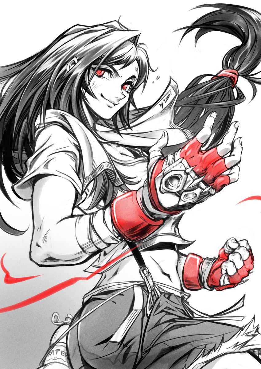 tifa lockhart (final fantasy and 1 more) drawn by mochi_mangaka