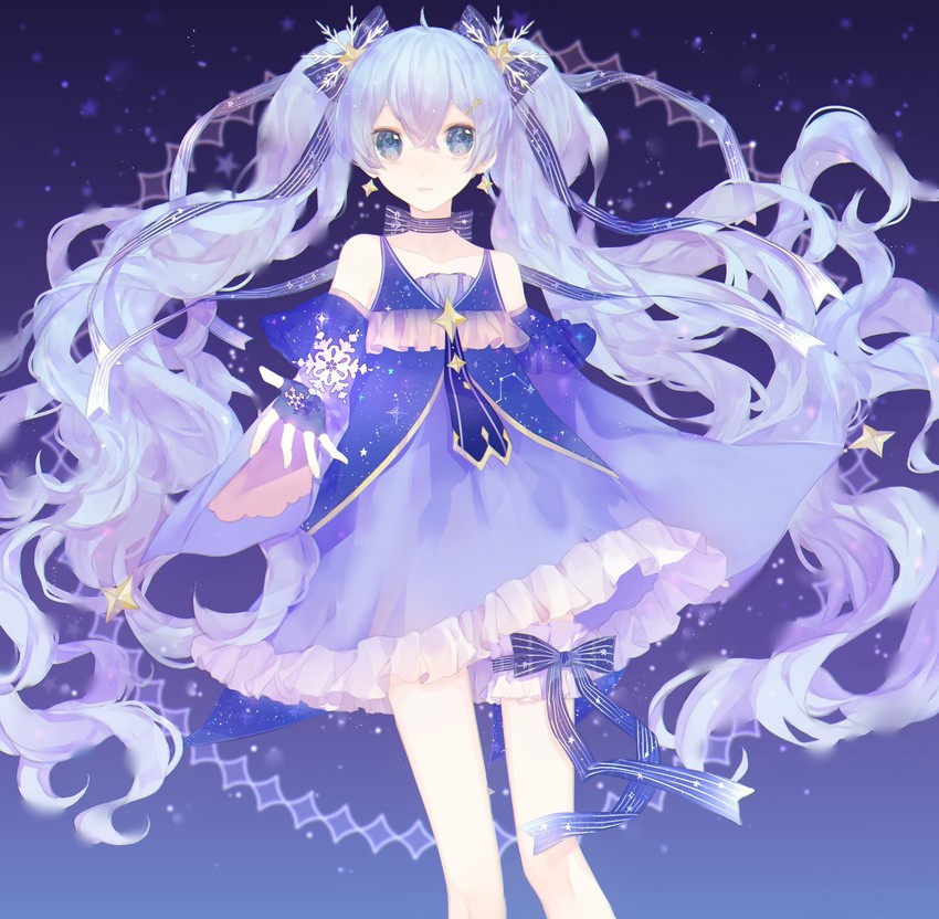 hatsune miku and yuki miku (vocaloid and 1 more) drawn by yuzuki_(yuzuplanet)