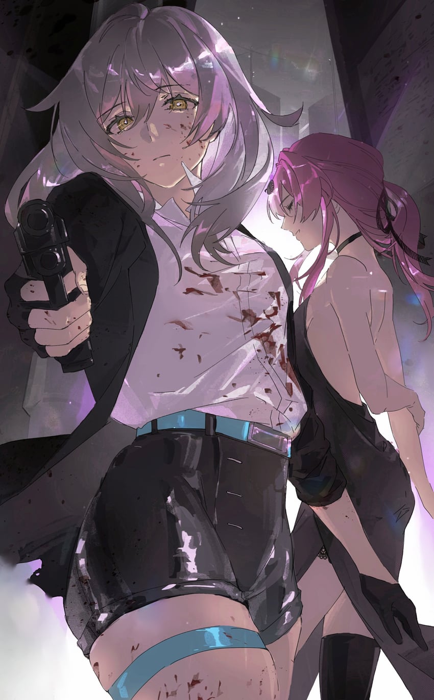 trailblazer, stelle, and kafka (honkai and 1 more) drawn by lalala1851745