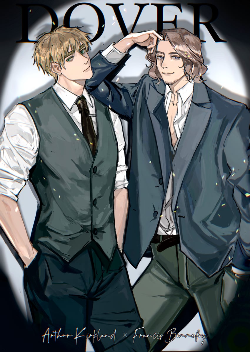 united kingdom and france (axis powers hetalia) drawn by wanlaijuji132