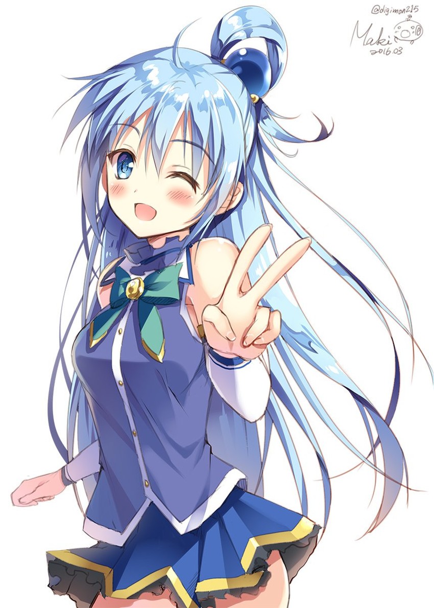 aqua (kono subarashii sekai ni shukufuku wo!) drawn by sousouman