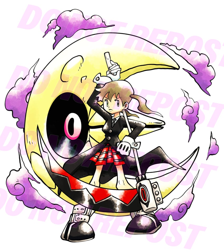 maka albarn and lunatone (pokemon and 1 more) drawn by dwalkn
