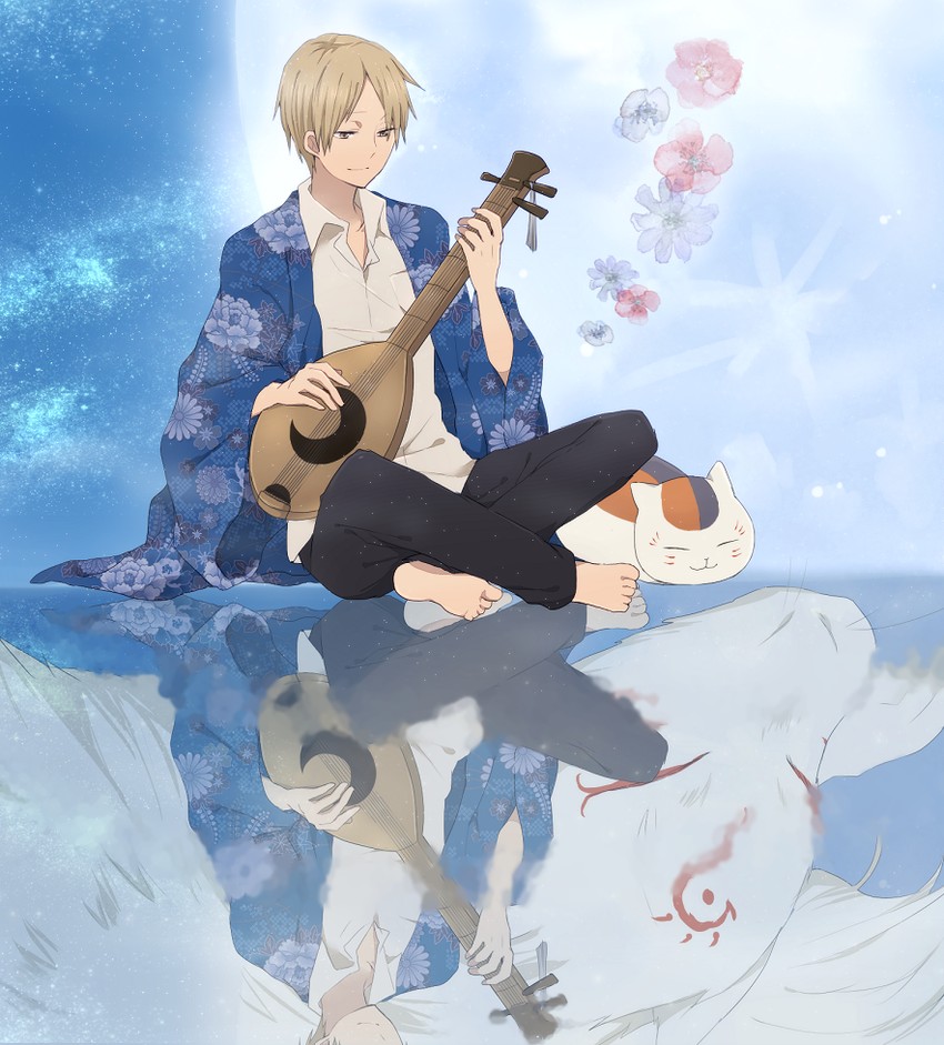 natsume takashi, nyanko-sensei, and madara (natsume yuujinchou) drawn by pocky1202