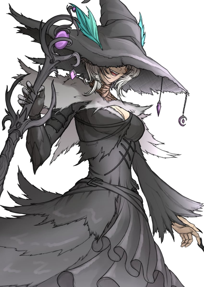 y'shtola rhul (final fantasy and 1 more) drawn by ferdnayart