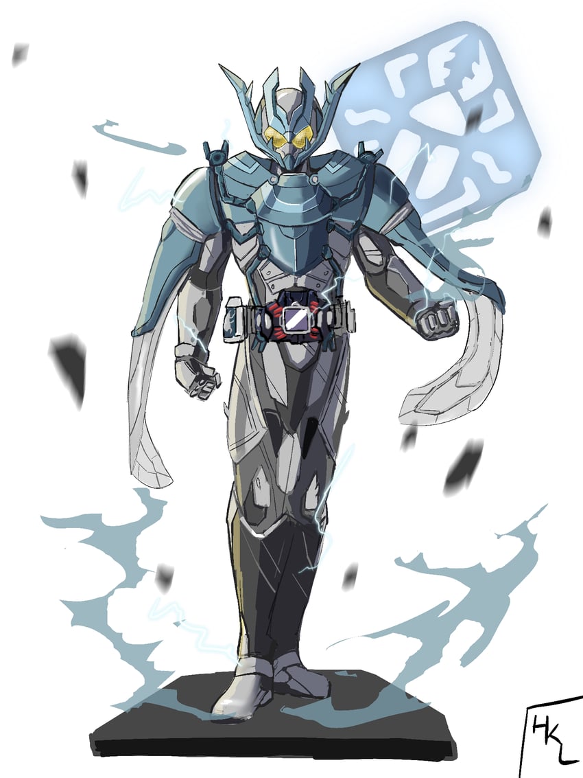 kamen rider over demons (kamen rider and 1 more) drawn by hakael1998