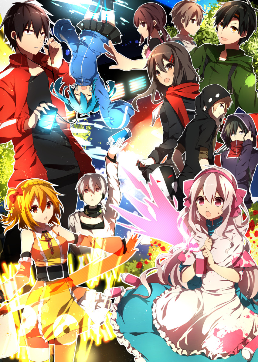 tateyama ayano, kozakura marry, kisaragi shintarou, kido tsubomi, ene, and 6 more (kagerou project) drawn by nanase09rr