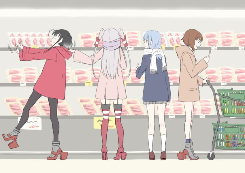 amatsukaze, yukikaze, tokitsukaze, and hatsukaze (kantai collection) drawn by hamuzora