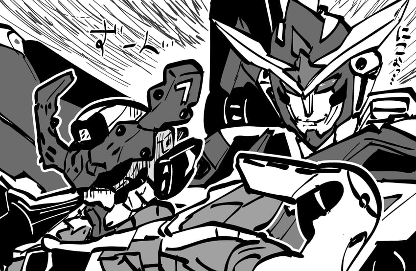 bravern and gquuuuuux (gundam and 2 more) drawn by engiyoshi