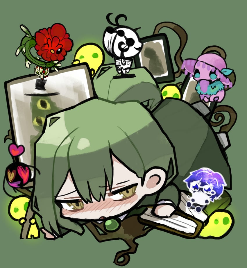 netzach, the silent orchestra, alriune, floor of art's glowing creature, porccubus, and 3 more (project moon and 1 more) drawn by akaimo_(akaimokou)