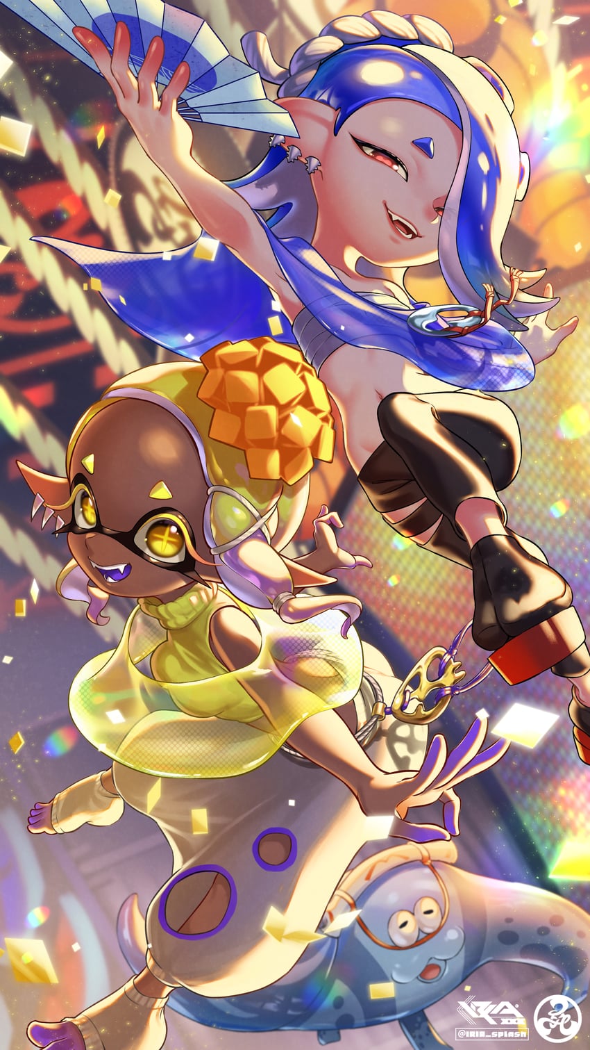 shiver, frye, and big man (splatoon and 1 more) drawn by iria_(yumeirokingyo)