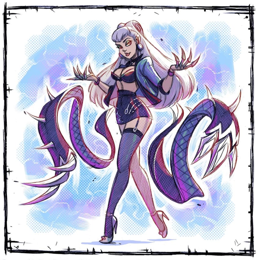evelynn and k/da all out evelynn (league of legends) drawn by pavelmihalcov