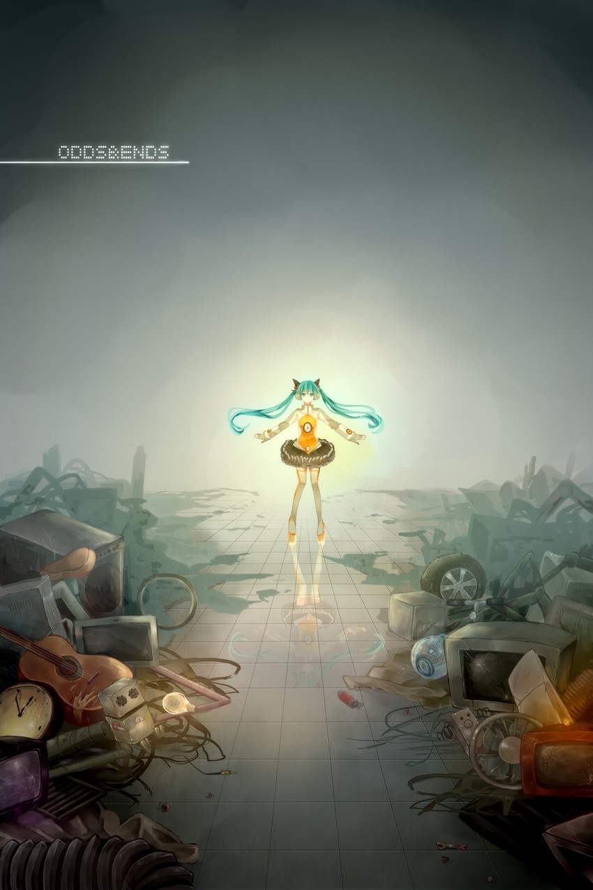 hatsune miku (vocaloid and 3 more) drawn by shiki_hinako