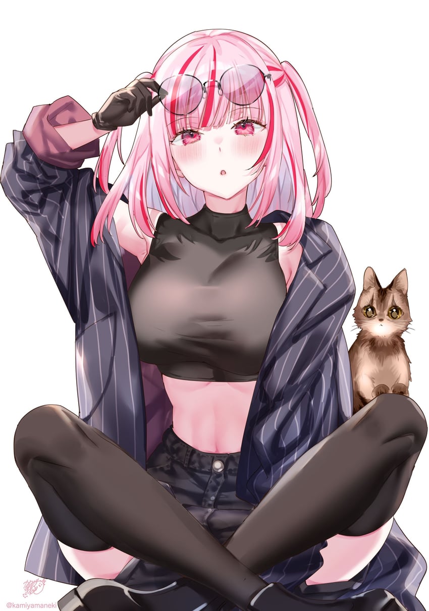 mori calliope and tutu (hololive and 1 more) drawn by kamiya_maneki