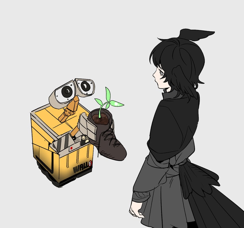 meteion and wall-e (final fantasy and 2 more) drawn by 3000_ff14