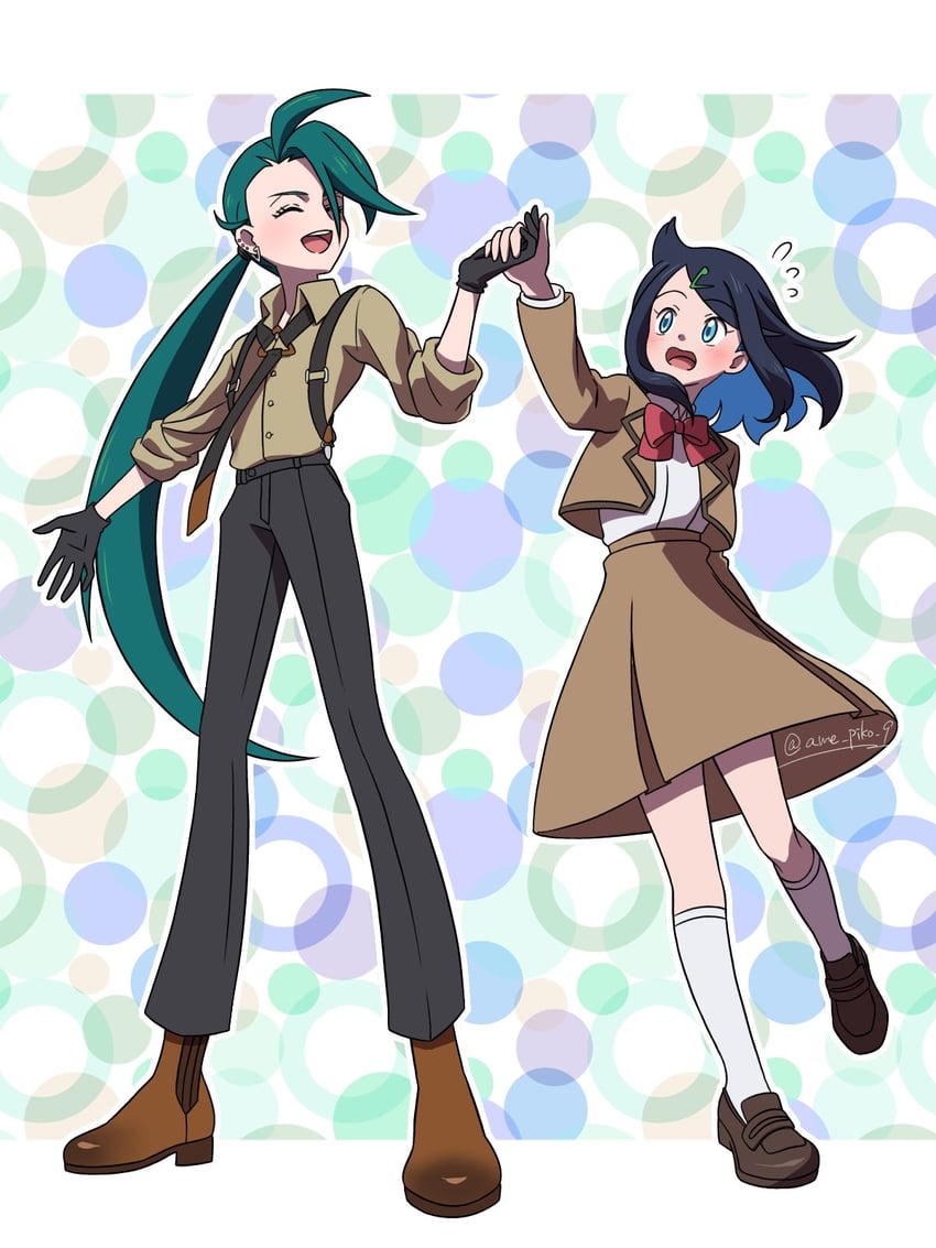 rika and liko (pokemon and 1 more) drawn by amedamaneko