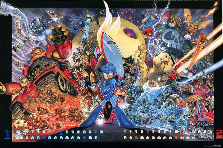 mega man, proto man, bass, met, rush, and 119 more (mega man and 18 more) drawn by murata_yuusuke