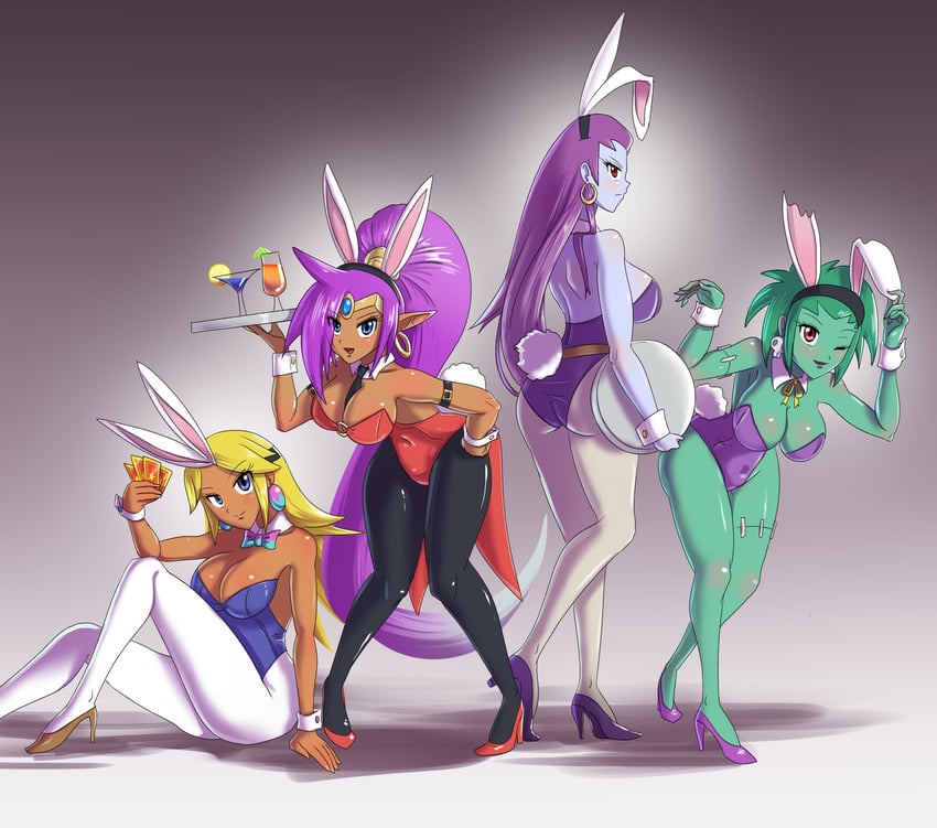 shantae, rottytops, risky boots, and sky (shantae) drawn by ru-ru