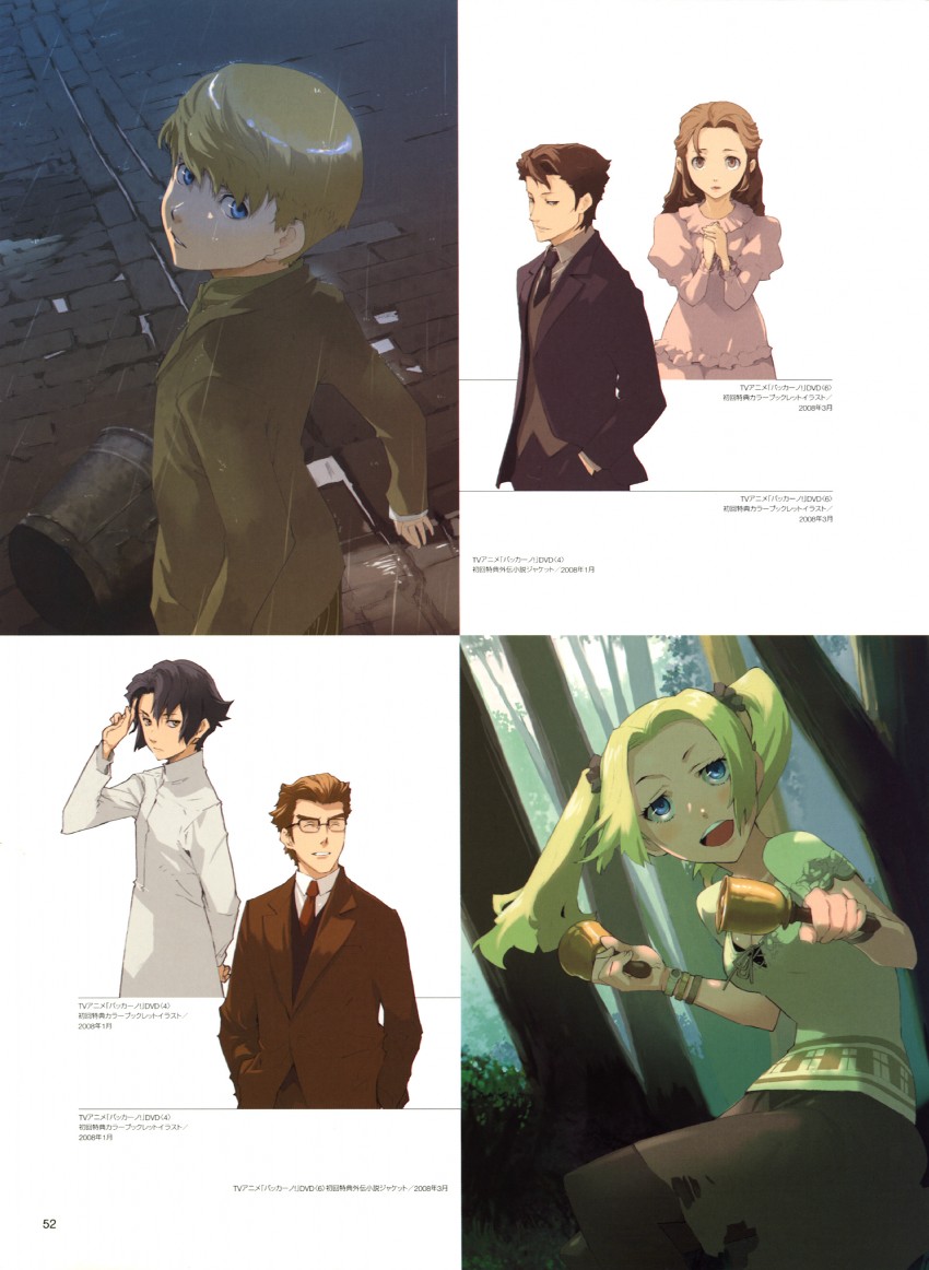 huey laforet, eve genoard, luck gandor, and maiza avaro (baccano!) drawn by enami_katsumi