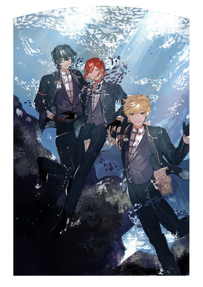 aoba tsugumi, sakasaki natsume, and harukawa sora (ensemble stars!) drawn by 22kolink