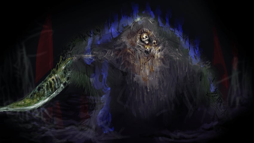 gravelord nito (dark souls and 1 more) drawn by aby