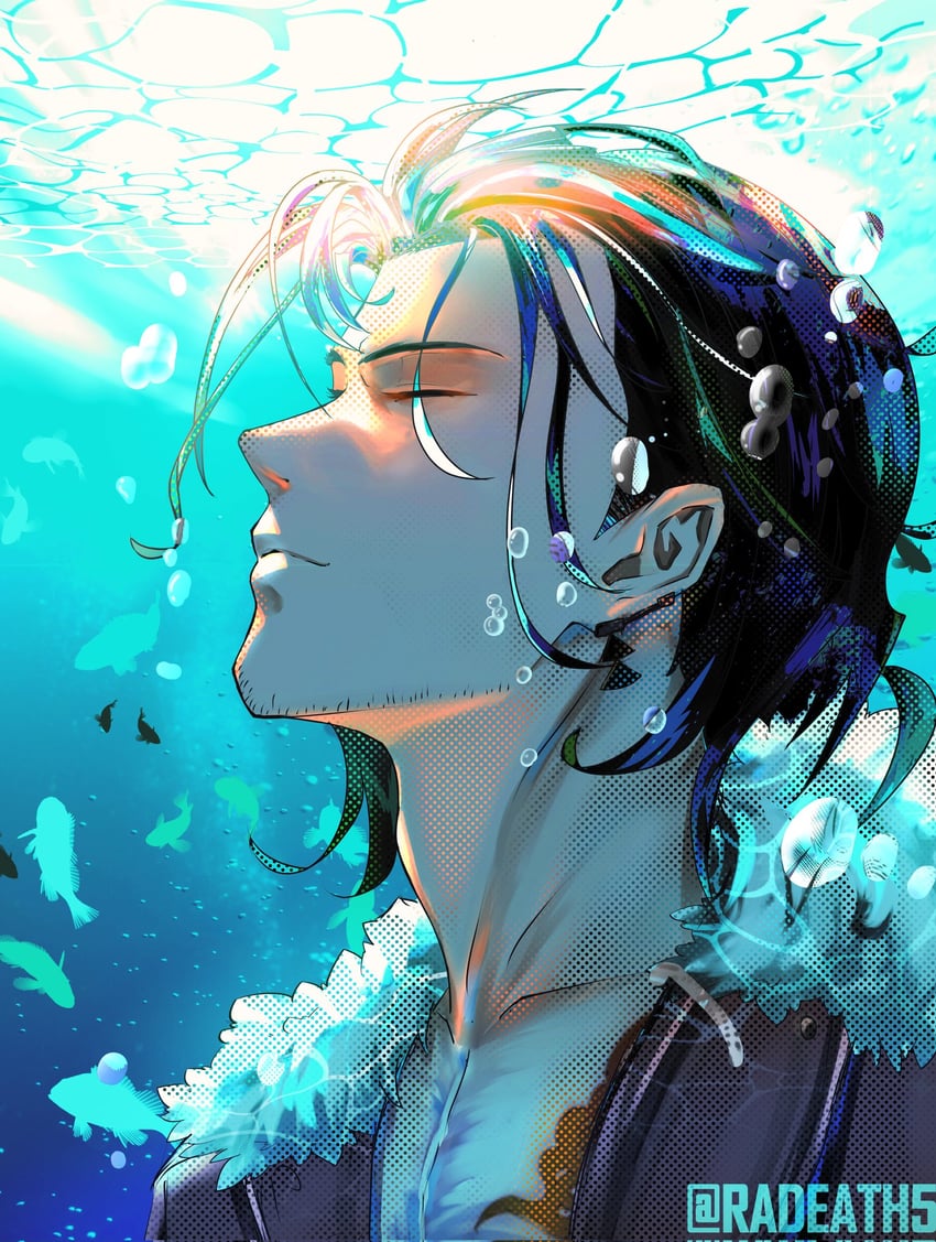josuiji shinri (holostars and 1 more) drawn by radeath5