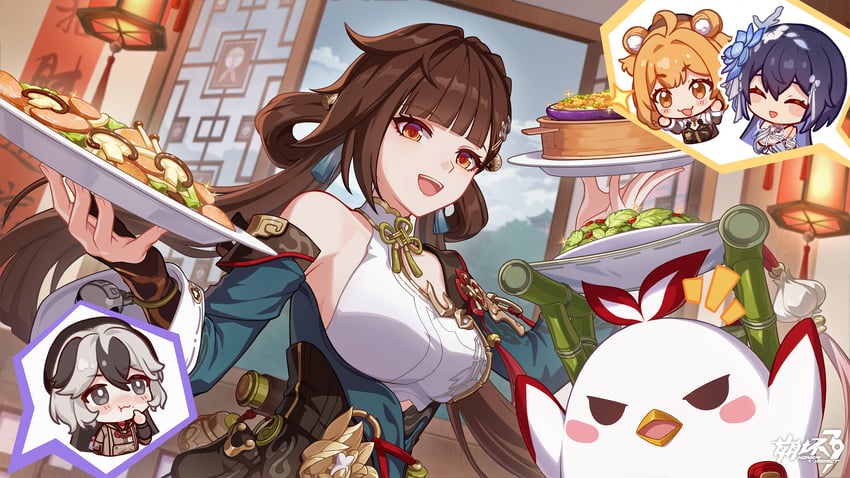 seele vollerei, jingwei, li sushang, coralie 6626 planck, and susannah manatt (honkai and 1 more)