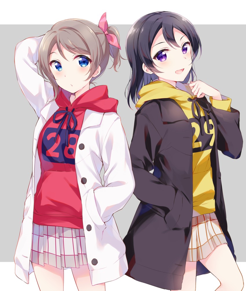 watanabe you and watanabe tsuki (love live! and 2 more) drawn by hazuki_(sutasuta)