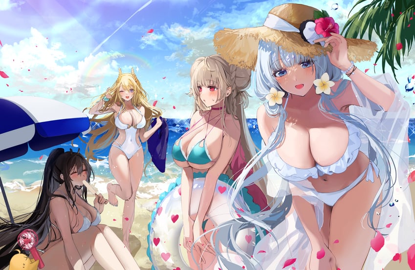 manjuu, formidable, illustrious, indomitable, and victorious (azur lane) drawn by momokan_(kandume200)