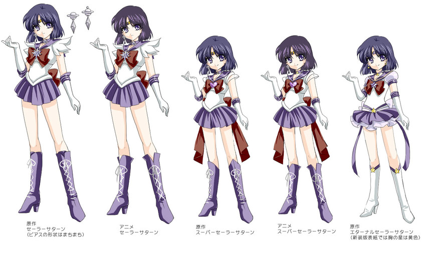 tomoe hotaru, sailor saturn, and super sailor saturn (bishoujo senshi sailor moon and 1 more) drawn by shirataki_kaiseki