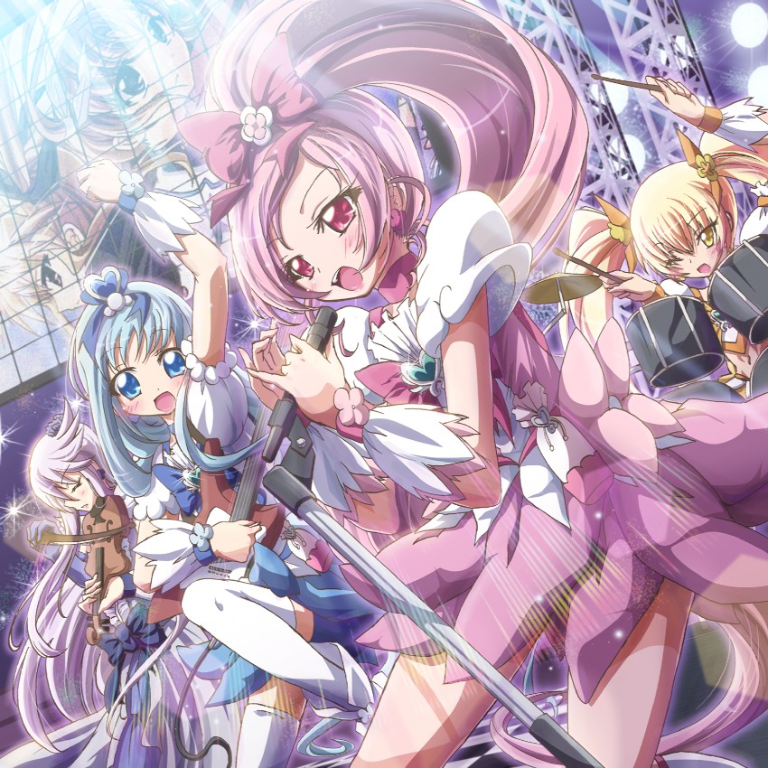 fate testarossa, takamachi nanoha, kurumi erika, hanasaki tsubomi, tsukikage yuri, and 6 more (precure and 4 more) drawn by inoshishi_(ikatomo)