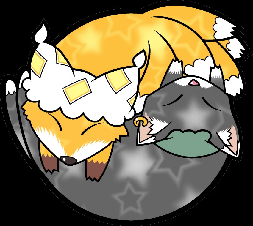 yakumo ran and chen (touhou) drawn by leex