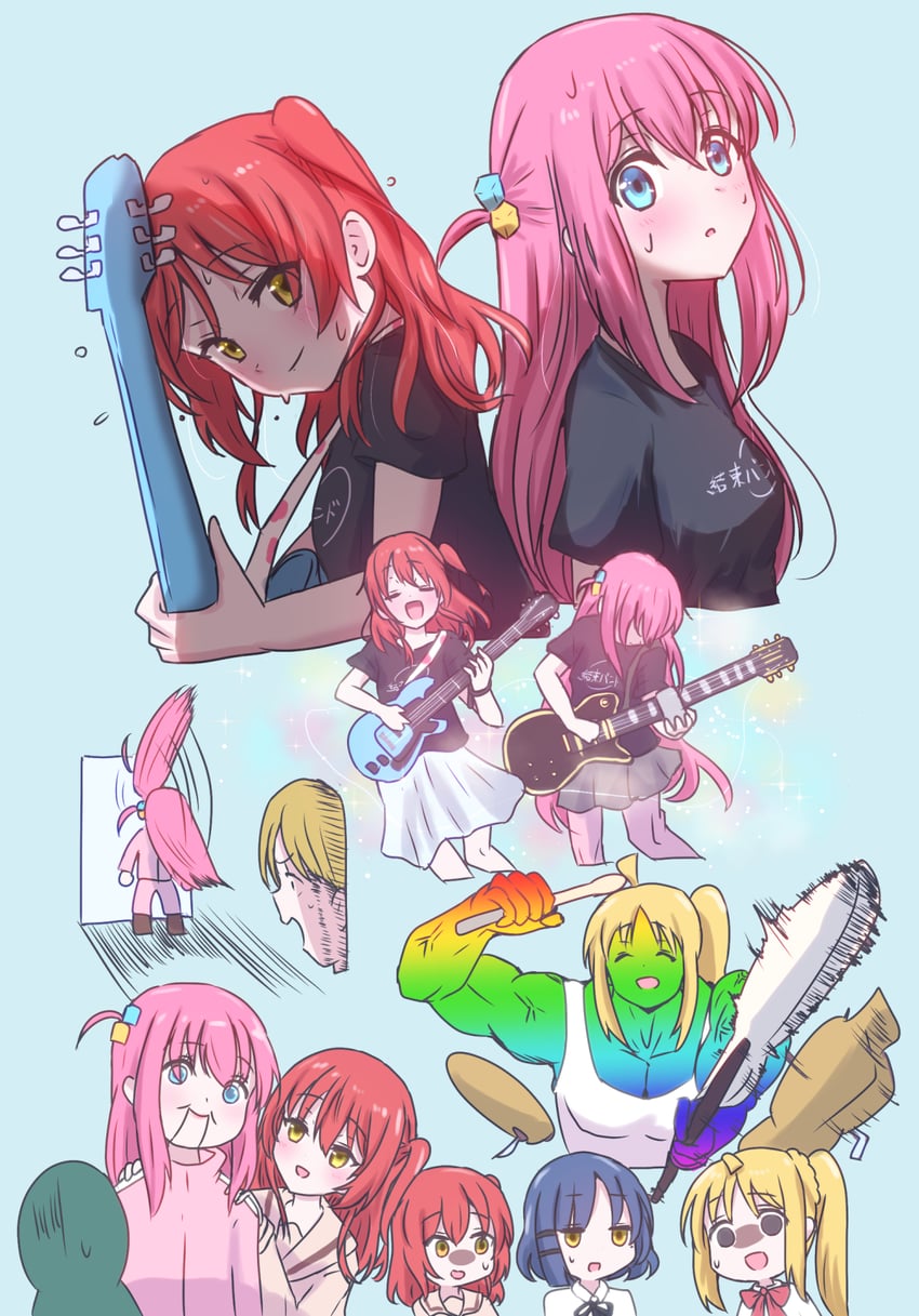 gotoh hitori, kita ikuyo, ijichi nijika, and yamada ryo (bocchi the rock!) drawn by giorgio_(yo_sumire_sola1)